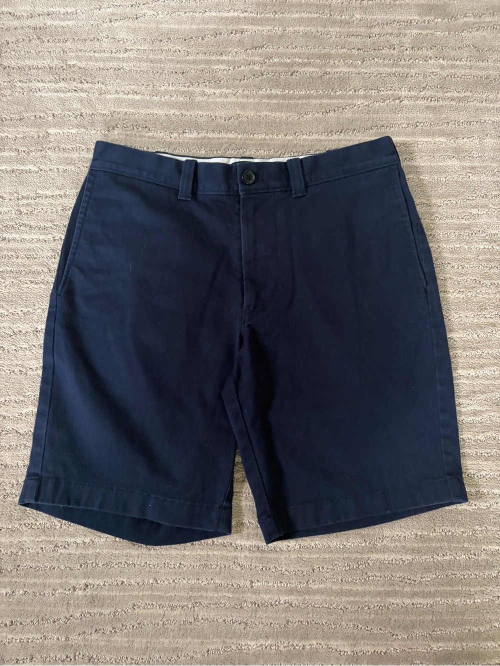 J. Crew Factory Men's Navy Blue Flat-Front Shorts